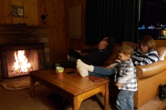 It was really cold and windy in Estes Park - We spent a lot of time by the fire