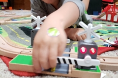 "I be the Daddy train and you be the Mommy train."