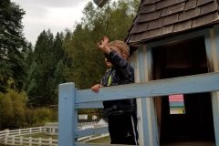 This kid loves to wave