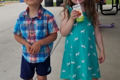 Splash pad fun with Blaire