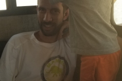 Cooling off in the trailer